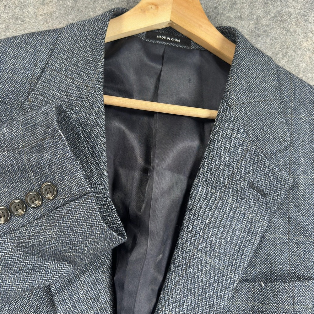 Lauren‎ Ralph Lauren Blazer Mens 42R Gray Herringbone Tweed Lambswool Sport Coat